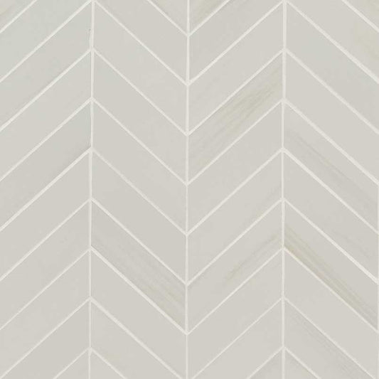 Eden Dolomite 12x15 Chevron Mosaic Porcelain - Matte