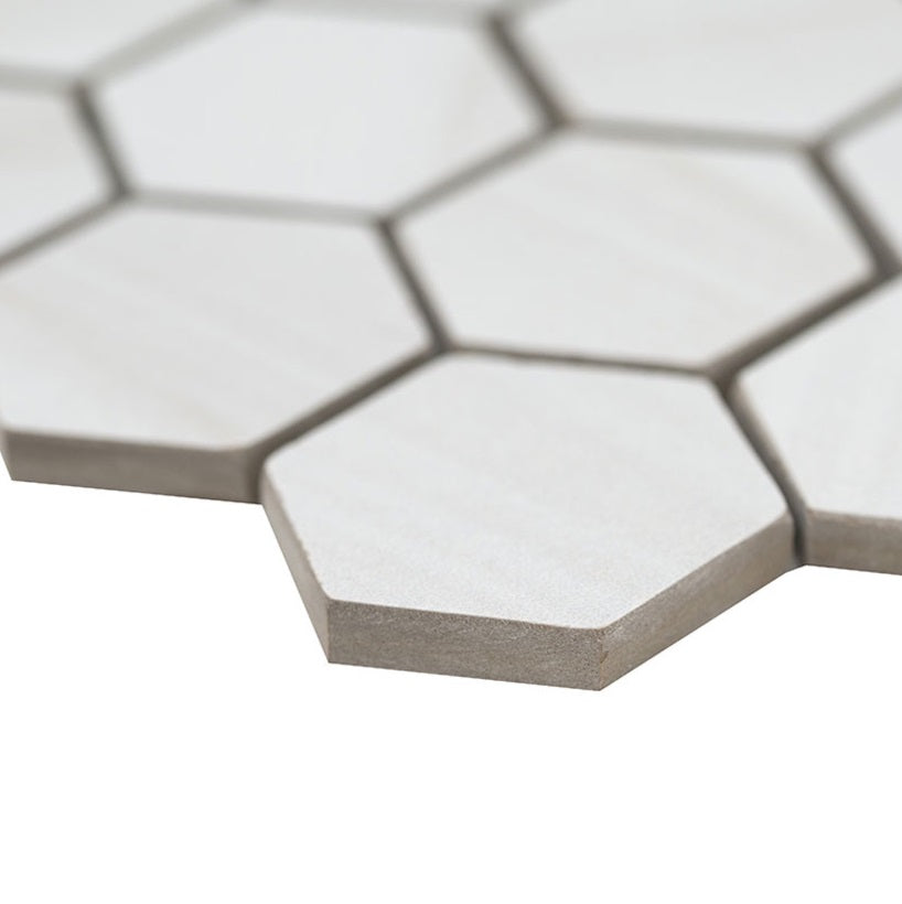 Eden Dolomite 2" Hexagon Mosaic Porcelain Tile - Matte