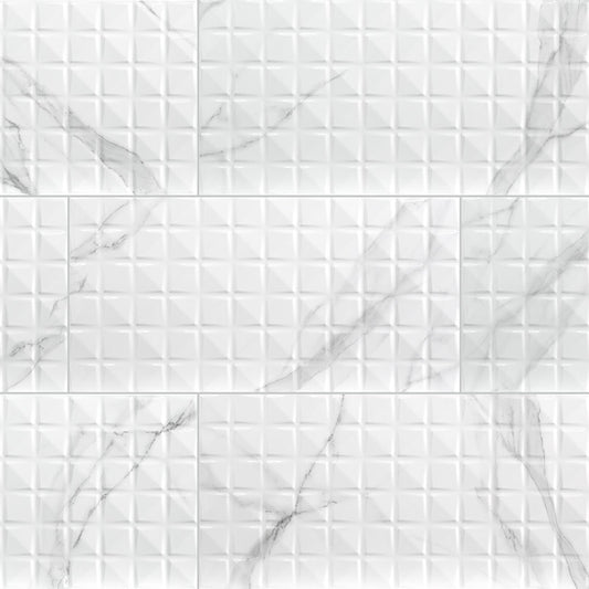 Dymo Statuary Chex 12x24 Ceramic Tile - Glossy