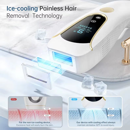Professional 3 in 1 IPL Laser Hair Removal Machine 999,999 Flash Portable Ice Cooling IPL Hair Removal Device for Home Use