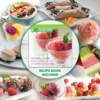 Classic Vegan Non-Dairy Frozen Fruit Soft Serve Dessert Maker with 36 Recipe Book, in Mint