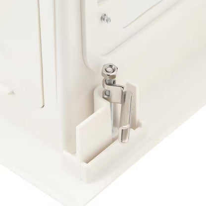 White 1-Gang Cable Pass-Through Plastic Wall Plate TV Multimedia Recessed Box