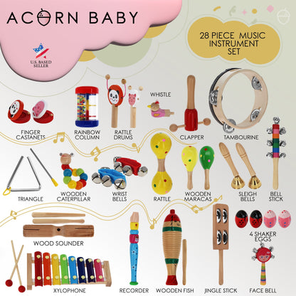 Music Instrument Set - Toy Musical Instruments 28Pc Percussion Set