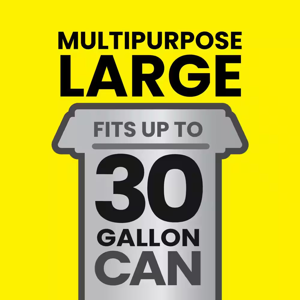 30 Gal. Forceflex Heavy Duty Large Drawstring Outdoor Black Trash Bags (50-Count)