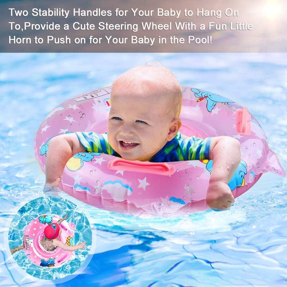 Baby Swimming Float, Inflatable Swimming Ring with Float Seat for 6 Months-6 Years Children