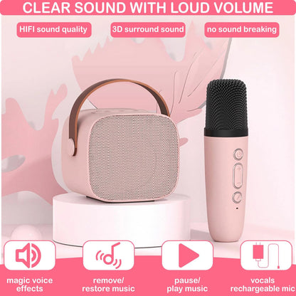 Mini Karaoke Machine for Kids & Adult, 4-12 Years Old Girls Christmas Birthday Gift for Girls & Boys, Karaoke Toys Gifts for Girls Ages 4, 5, 6, 7, 8, 9, 10, 12 +Year Old Birthday Party