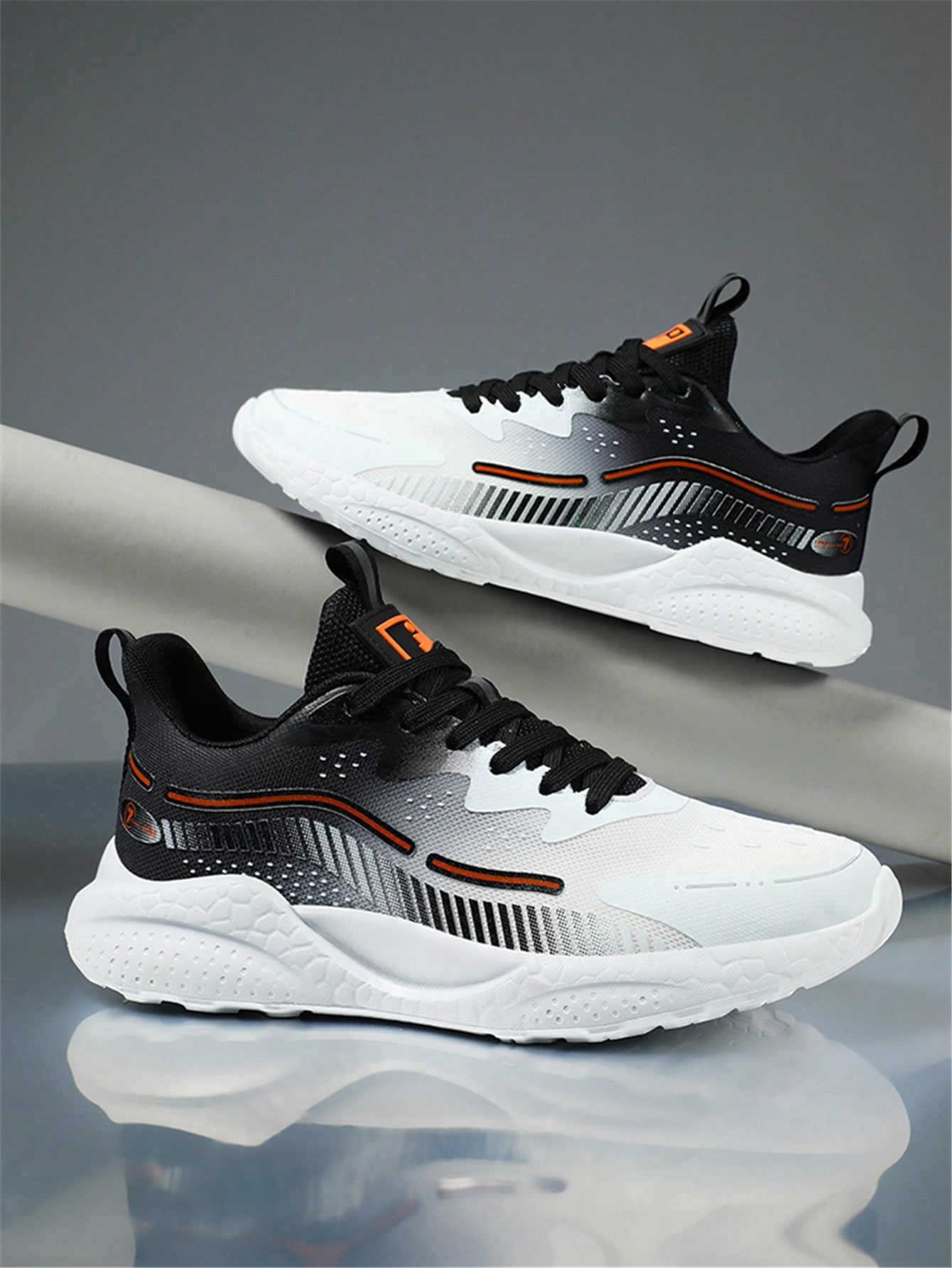 Unisex Casual Knitted Running Shoes, Thick Outsole and Elevated Height, Korean Design for Couple