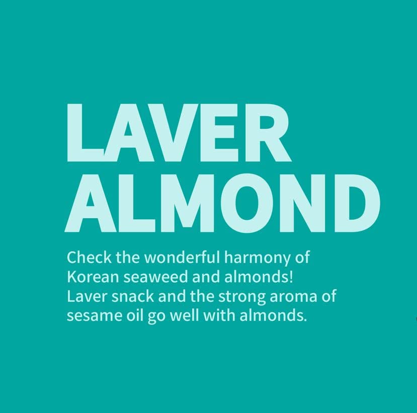 [Official Gilim  Brand] Korean Seasoned Almonds (Laver, 1 X 210 Gram Pack)