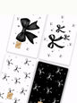 4Pcs/Set Black & White Bow Sticker Pack, Ultra-Thin Scratch-Resistant PVC Privacy Protection Card Skin Covers, DIY Decoration for Debit Cards, Credit Cards, Transit Cards, Student ID Cards, Gift,Back to School,School Supplies
