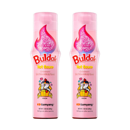 Buldak Hot Sauce - Carbonara, Korean Spicy Hot Chicken Carbonara Flavor Sauce [5.57 Fl Oz (200G) X 2 Pack]