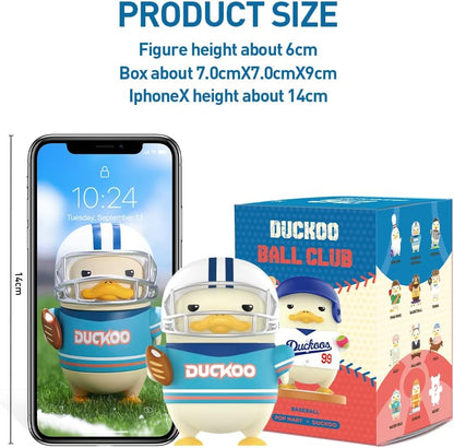 DUCKOO Ball Club Series, 12Pcs DUCKOO Blind Box Figures, Random Design Action Figures Collectible Toys Home Decorations, Holiday Birthday Gifts for Girls and Boys, Whole Set