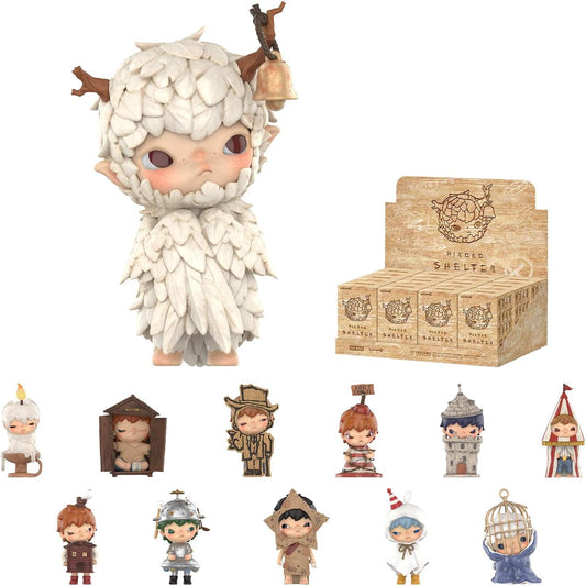 Hirono Shelter Series Figures, 12Pcs HIRONO Blind Box Figures, Random Design Action Figures Collectible Toys Home Decorations, Holiday Birthday Gifts for Boys and Girls, Whole Set
