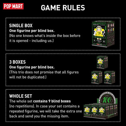 MEGA Space Molly 100% 2-B Blind Box Figures, Random Design Box Toys for Modern Home Decor, Collectible Toy Set for Desk Accessories, 9PC
