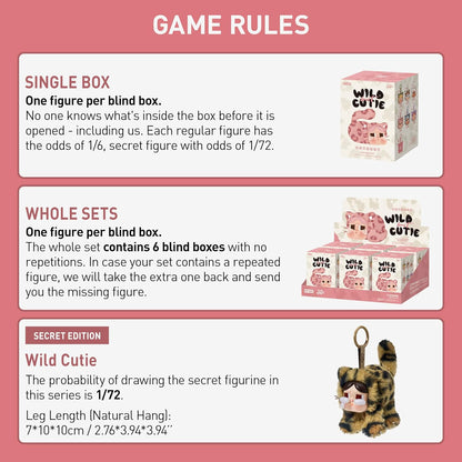 Crybaby Wild but Cutie Series - Vinyl Plush Pendant Blind Box, Random Design Action Figures Collectible Toys Decorations, Holiday Birthday Gifts for Girls and Boys, Whole Set