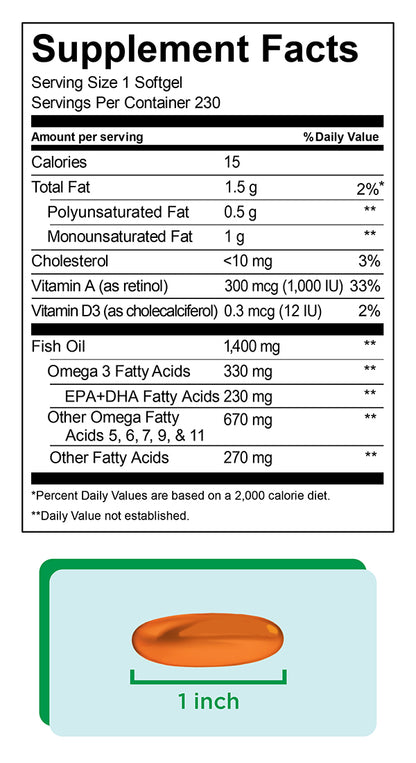Kirkland Signature Wild Alaskan Fish Oil 1400 mg, 230 Softgels