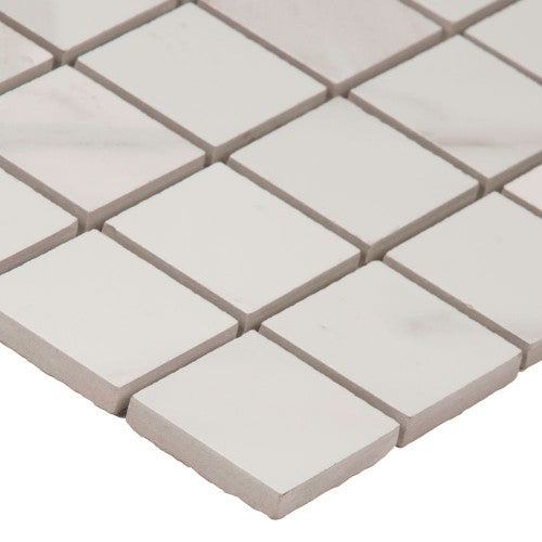 Pietra Statuario 2x2 Porcelain Mosaic - Matte