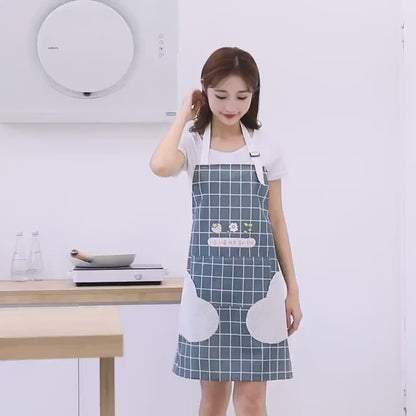 🎀 Hello Kitty Waterproof Apron – Adjustable Kitchen & Craft Apron with Pockets
