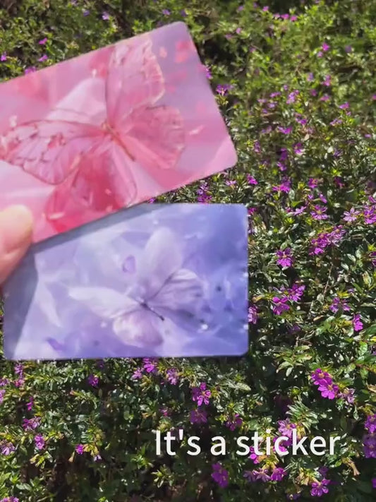 4Pcs Butterfly Credit/Debit Card Stickers – Colorful PVC Cartoon Card Skins, Fashionable & Durable