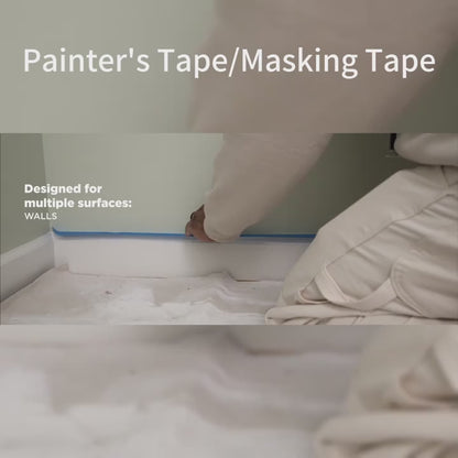 Painters Tape (Blue) — 6 Rolls, 2" × 30 yd Each (180 yd Total) — Multi-Surface Masking & Painter’s Tape for Walls, Glass, Wood Trim