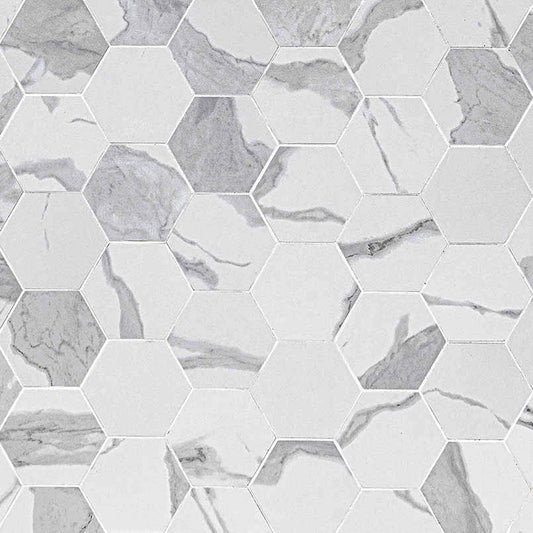 Eden Statuary 3" Hexagon Mosaic Porcelain Tile - Matte