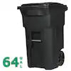 32 Gallon Blackstone Outdoor Trash Can/Garbage Can with Quiet Wheels and Attached Lid