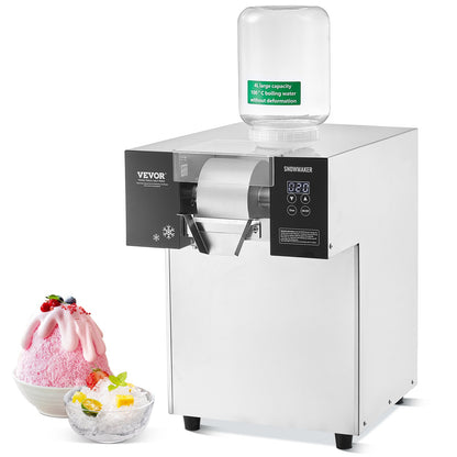 Succebuy Commercial Snowflake Ice Machine Stainless Steel Air Cooling System&Rapid Heat Dissipation for Bakery Cafe