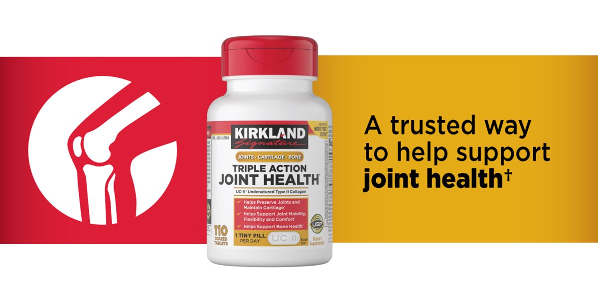 Kirkland Signature Triple Action Joint Health, 110 Coated Tablets